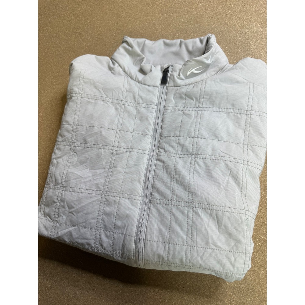 KJUS Men Rowan Insulated Jacket Light Grey Full Zip Quilted Activewear Size 54XL